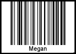 Interpretation von Megan als Barcode