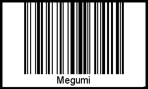 Megumi als Barcode und QR-Code