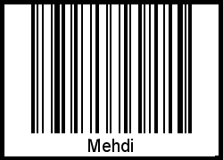Interpretation von Mehdi als Barcode