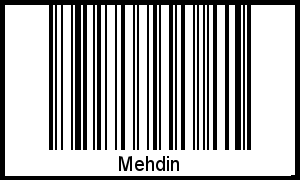 Barcode des Vornamen Mehdin