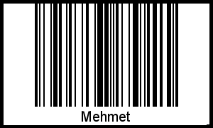 Barcode des Vornamen Mehmet