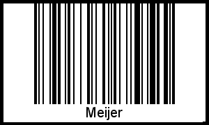 Der Voname Meijer als Barcode und QR-Code