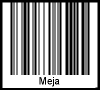 Interpretation von Meja als Barcode
