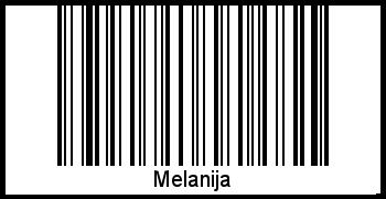 Der Voname Melanija als Barcode und QR-Code