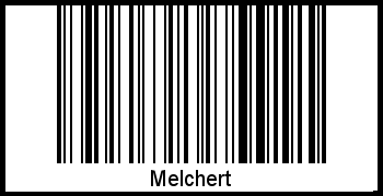 Barcode des Vornamen Melchert