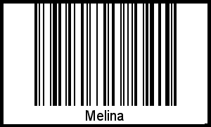Melina als Barcode und QR-Code