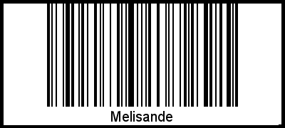 Der Voname Melisande als Barcode und QR-Code