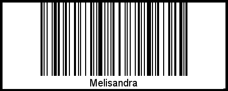 Der Voname Melisandra als Barcode und QR-Code