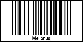 Barcode des Vornamen Mellonus