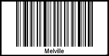 Der Voname Melville als Barcode und QR-Code