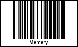 Barcode des Vornamen Memery
