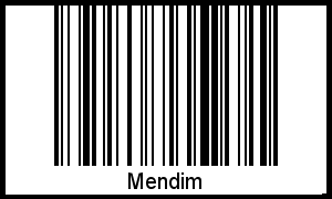 Der Voname Mendim als Barcode und QR-Code
