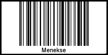 Der Voname Menekse als Barcode und QR-Code