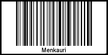 Der Voname Menkauri als Barcode und QR-Code