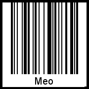 Barcode des Vornamen Meo