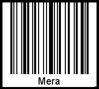 Der Voname Mera als Barcode und QR-Code