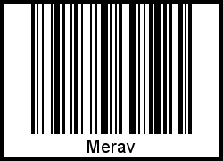 Der Voname Merav als Barcode und QR-Code