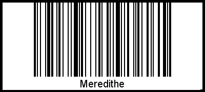 Interpretation von Meredithe als Barcode