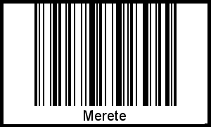 Interpretation von Merete als Barcode