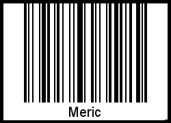 Der Voname Meric als Barcode und QR-Code