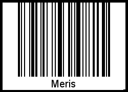 Barcode des Vornamen Meris