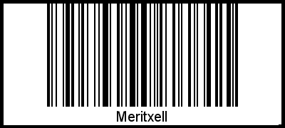Meritxell als Barcode und QR-Code