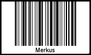 Barcode des Vornamen Merkus
