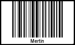 Barcode des Vornamen Mertin