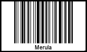 Der Voname Merula als Barcode und QR-Code