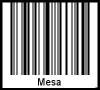 Mesa als Barcode und QR-Code