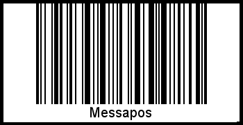 Der Voname Messapos als Barcode und QR-Code
