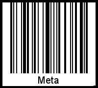 Barcode des Vornamen Meta