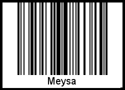Barcode des Vornamen Meysa