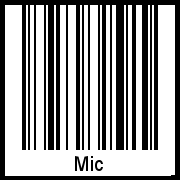 Barcode des Vornamen Mic