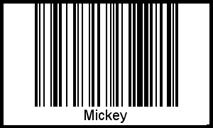 Mickey als Barcode und QR-Code
