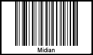 Interpretation von Midian als Barcode