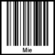 Mie als Barcode und QR-Code