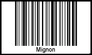 Interpretation von Mignon als Barcode