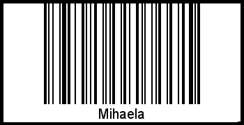 Barcode des Vornamen Mihaela