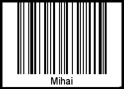 Barcode des Vornamen Mihai