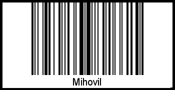 Der Voname Mihovil als Barcode und QR-Code
