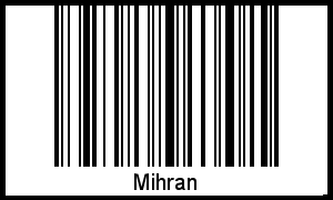 Barcode des Vornamen Mihran