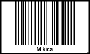 Barcode des Vornamen Mikica