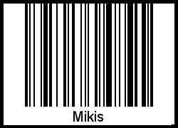 Der Voname Mikis als Barcode und QR-Code