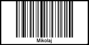 Barcode des Vornamen Mikolaj
