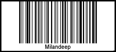 Milandeep als Barcode und QR-Code