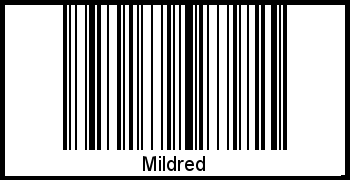 Mildred als Barcode und QR-Code