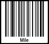 Barcode des Vornamen Mile