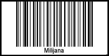 Milijana als Barcode und QR-Code