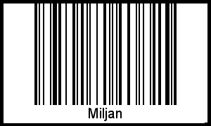 Miljan als Barcode und QR-Code